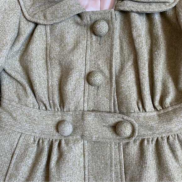 Tabitha Pea Green Cropped Blazer Pea Coat Jacket - Picture 4 of 11